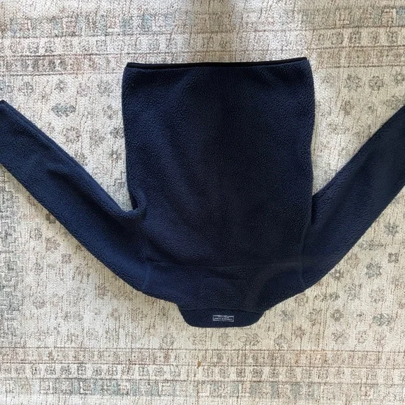 Vineyard Vines Boys Sherpa 1/2 Zip Jacket Pullover Size S (8-10) Navy - Picture 6 of 7